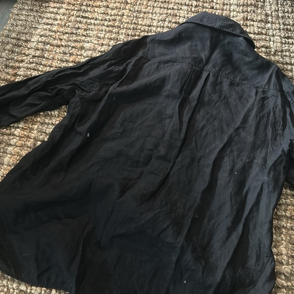 COS 100% Linen Black Button Down Blouse Size 34 - Picture 9 of 10